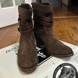 Frye James strap short boots